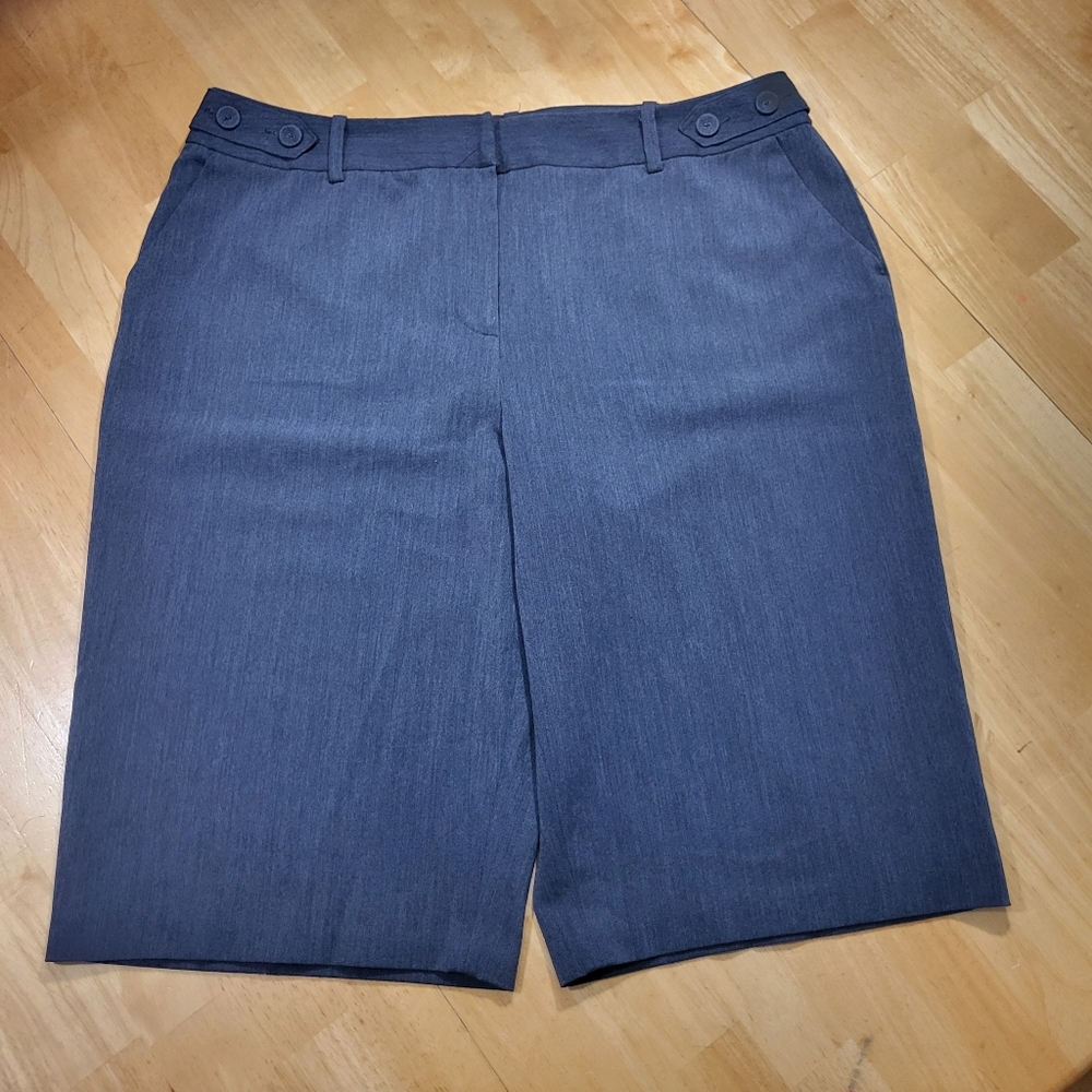 Womens Plus Size 18W 1X East 5th Cropped Dress Career Business Capri Pants Grey